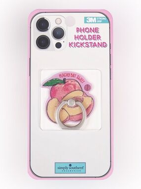Simply Southern Peach Graphic Phone Holder Ring Kickstand
